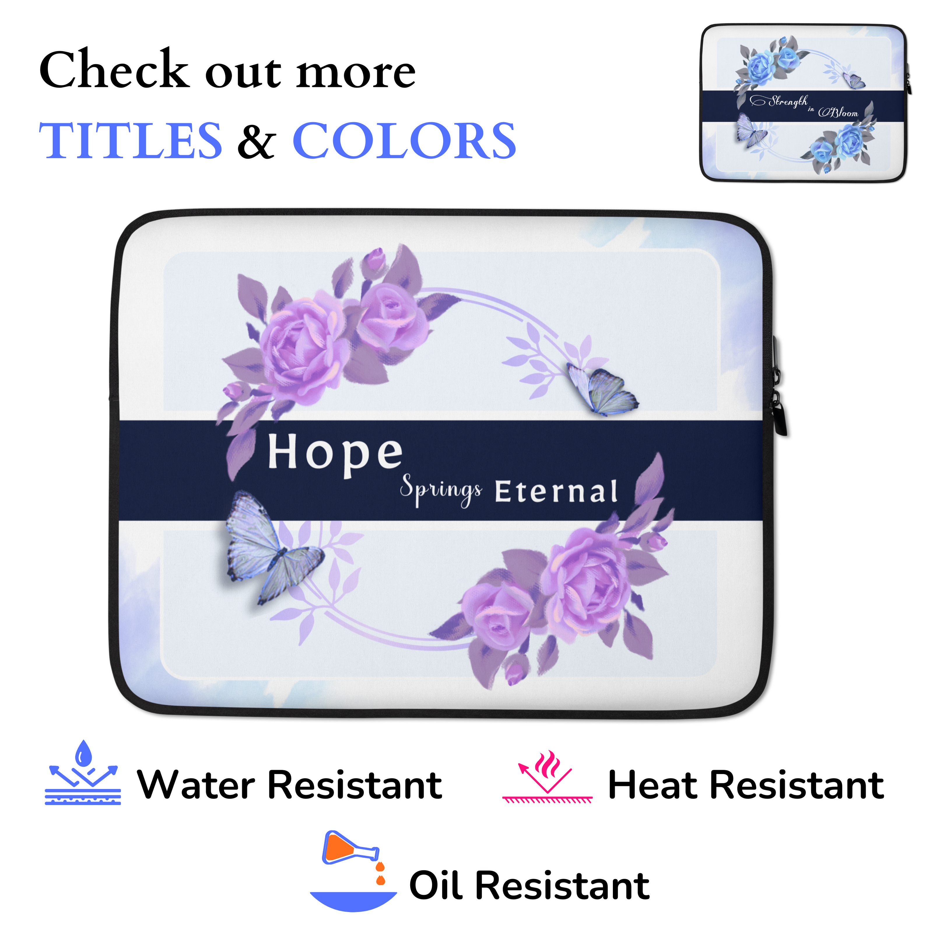 LaptopSleeves_FloralWreathPattern_Butterflies_13"_15"_HopeSpringsEternal_Pink_Blue_FrenchCountry_StarBitsPortal