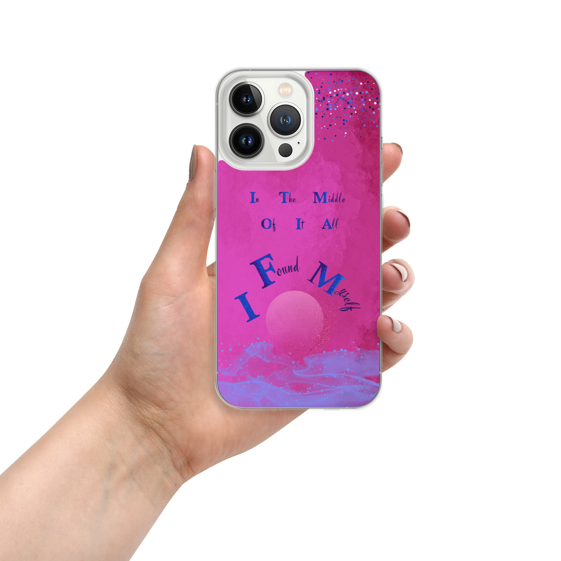 CleariPhoneCase_CELESTIALDREAMS_FuchsiaFusion_13Pro_StarBits 