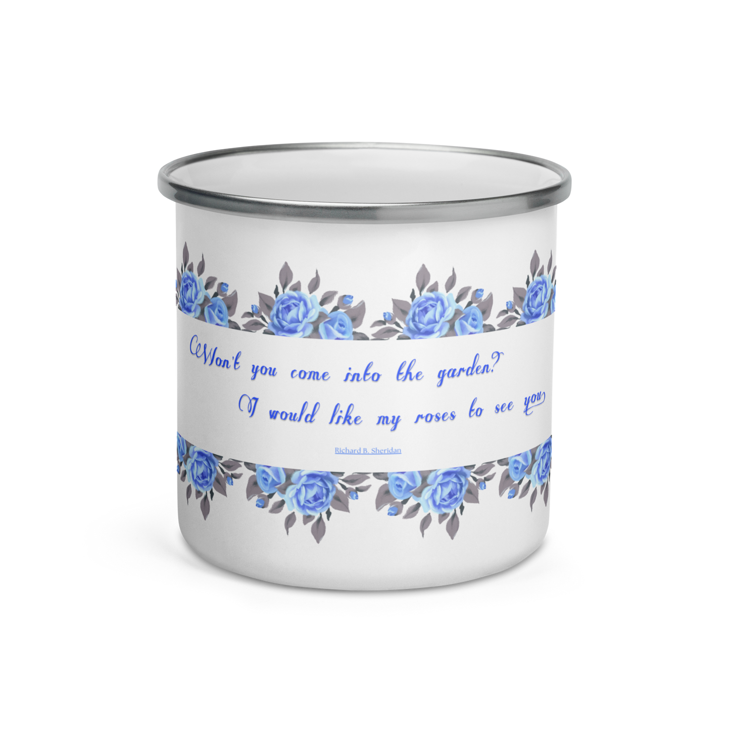 ENAMEL MUG - Blue Blossoms 