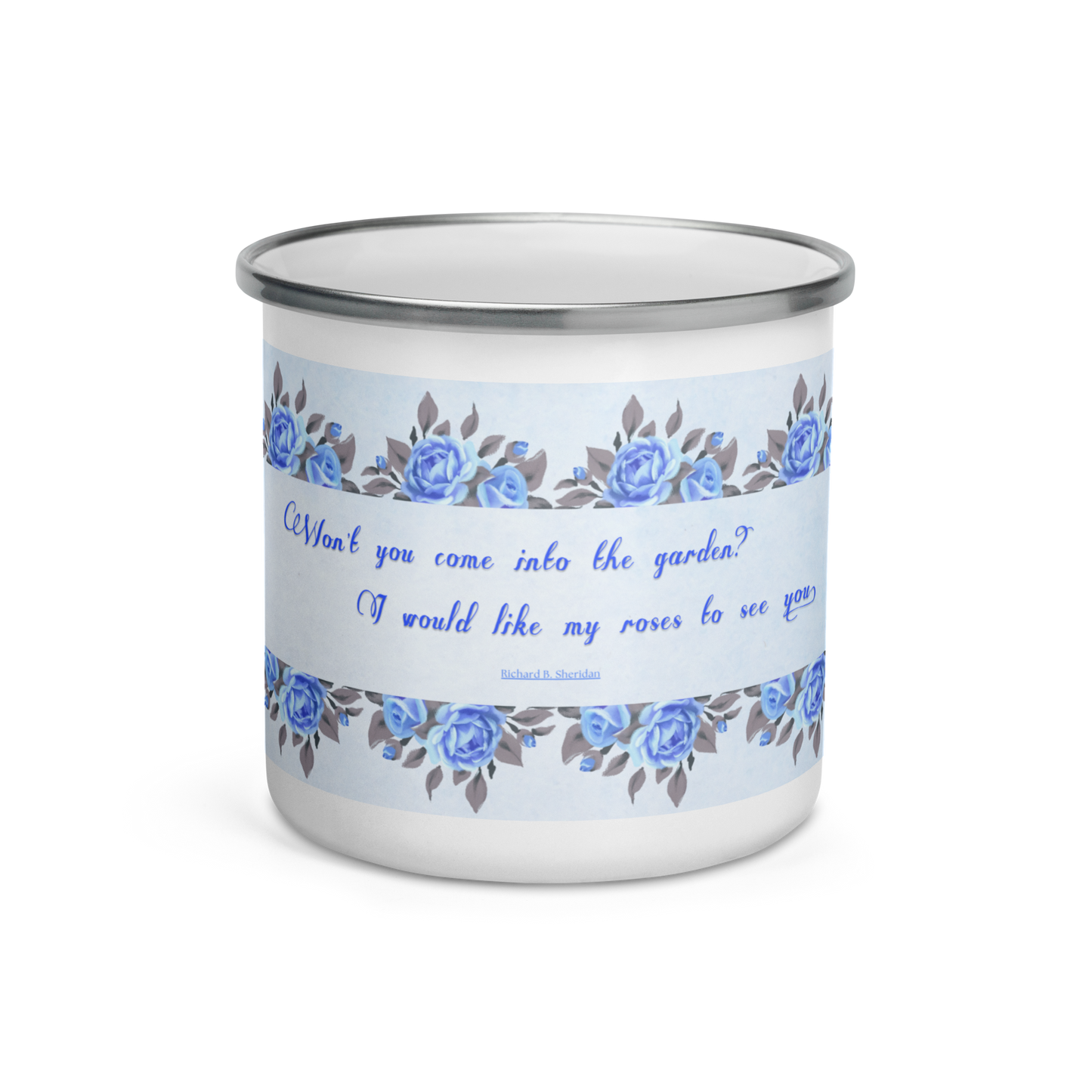 ENAMEL MUG - Blue Blossoms 