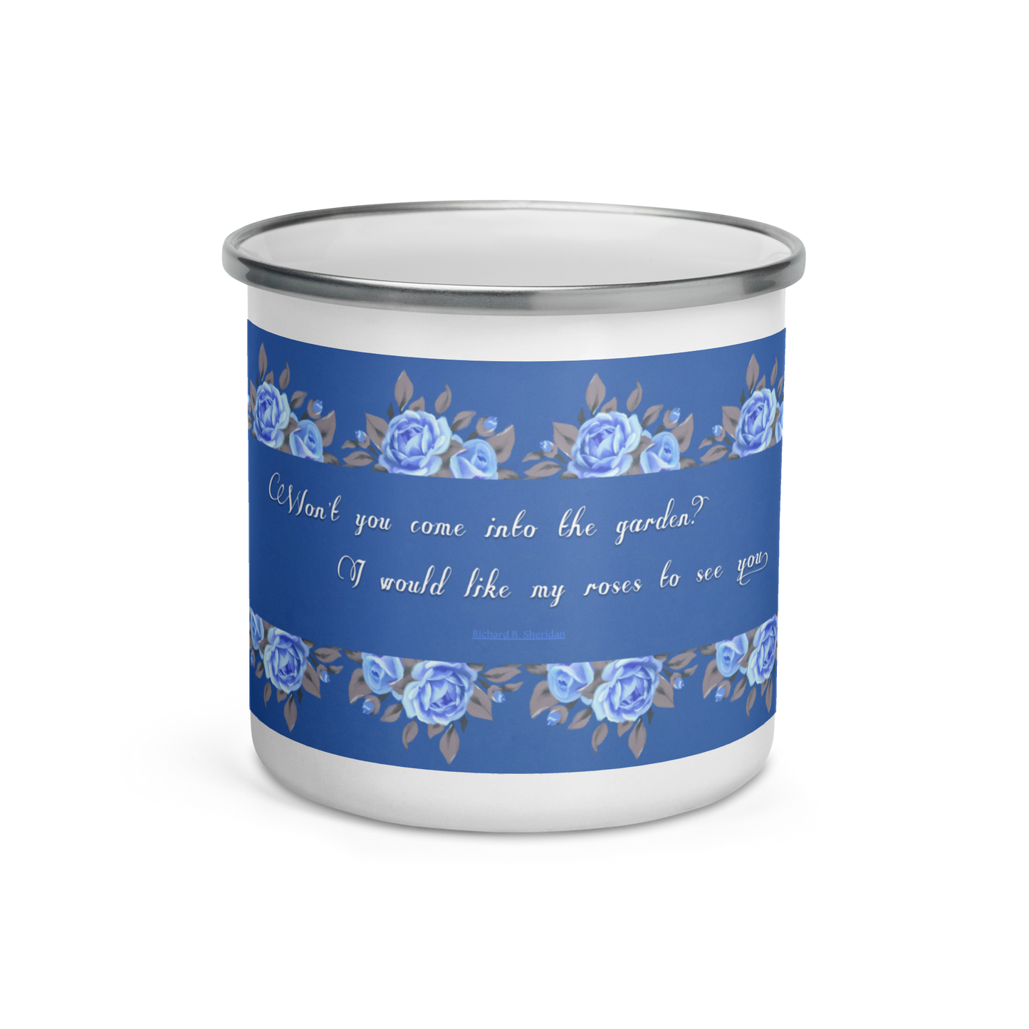 ENAMEL MUG - Blue Blossoms 